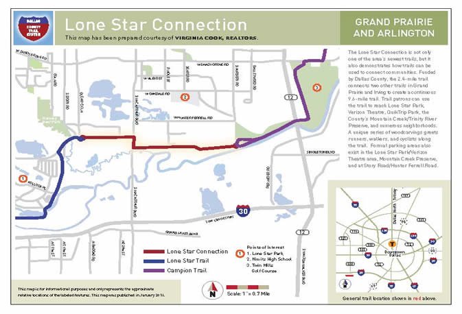 Lone Star Connection trail map