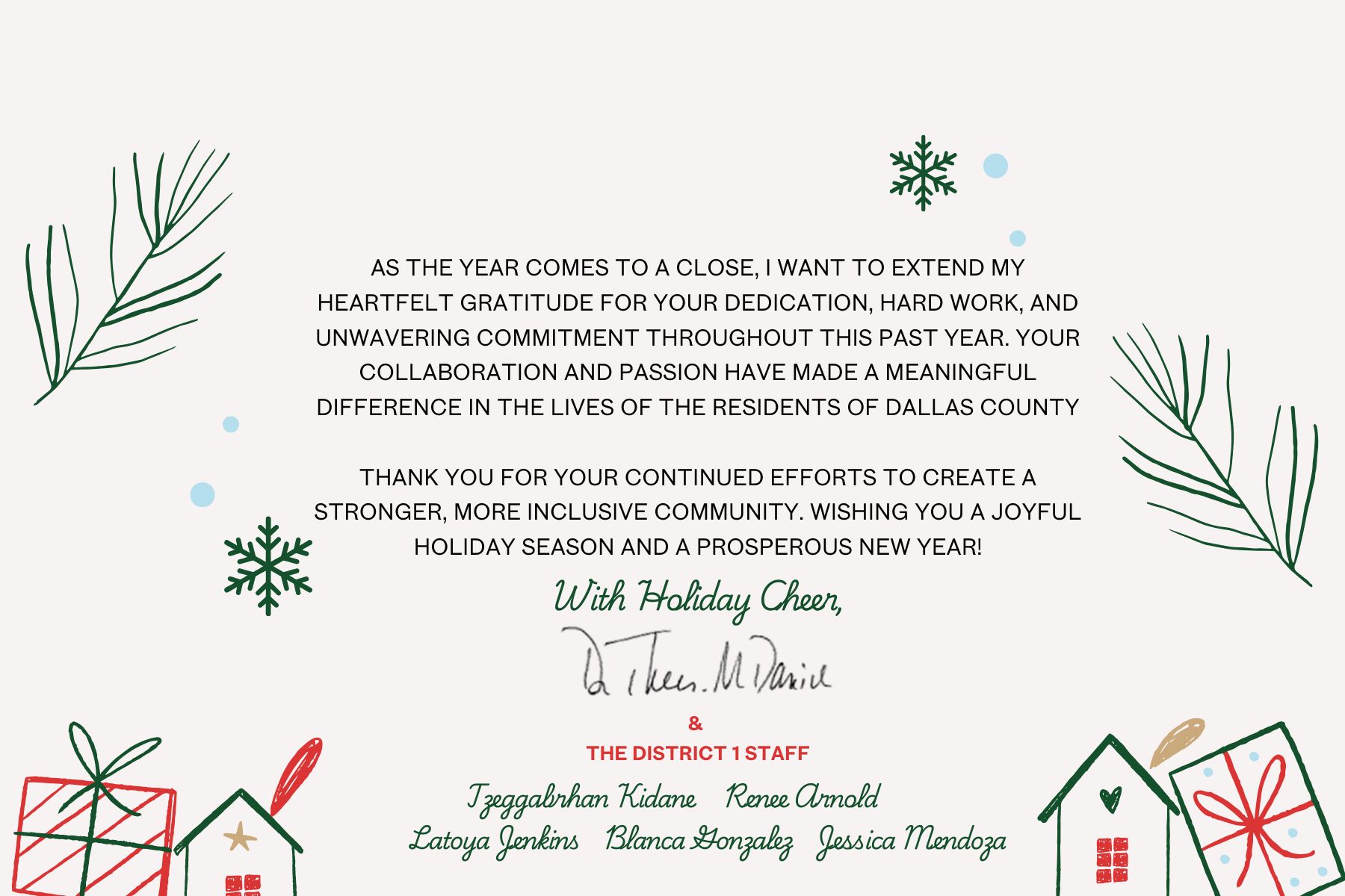 Christmas Postcard Back Christmas Postcard Back