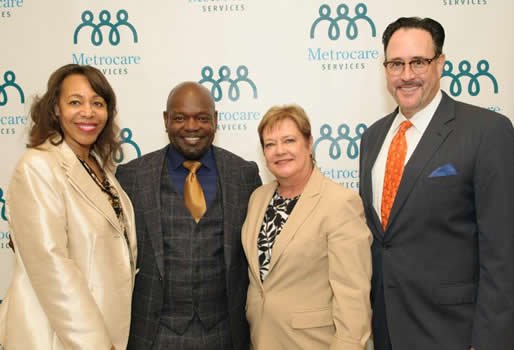 Metrocare Meal for the Minds Luncheon: Dr. Terry Smith, Emmitt Smith, Commissioner Daniel and Dr. Burruss