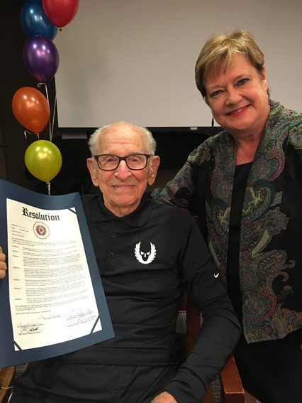 Commissioner Daniel celebrates Orville Rogers 100th birthday