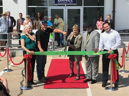 Ribbon cutting at Road and Bridge 1