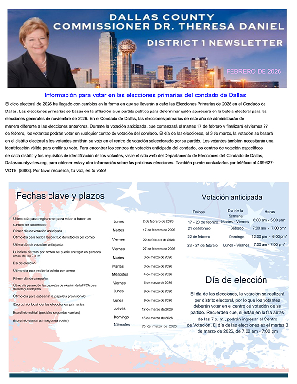 D1 February 2026 Newsletter - Spanish D1 February 2026 Newsletter - Spanish