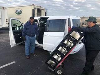 Truck and Milk crate