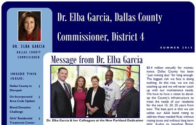 Dr. Elba Garcia, District 4 Newsletter - Summer 2015