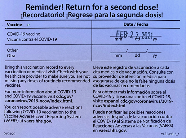 Second Dose Appointment
