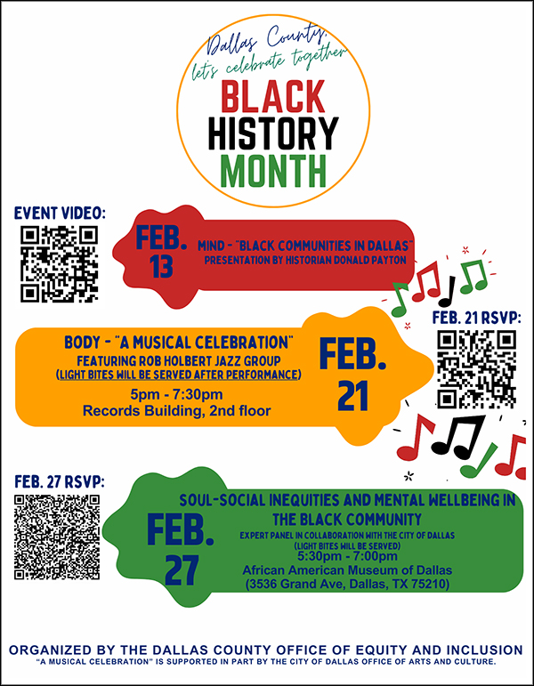 Black History Month Events Flyer
