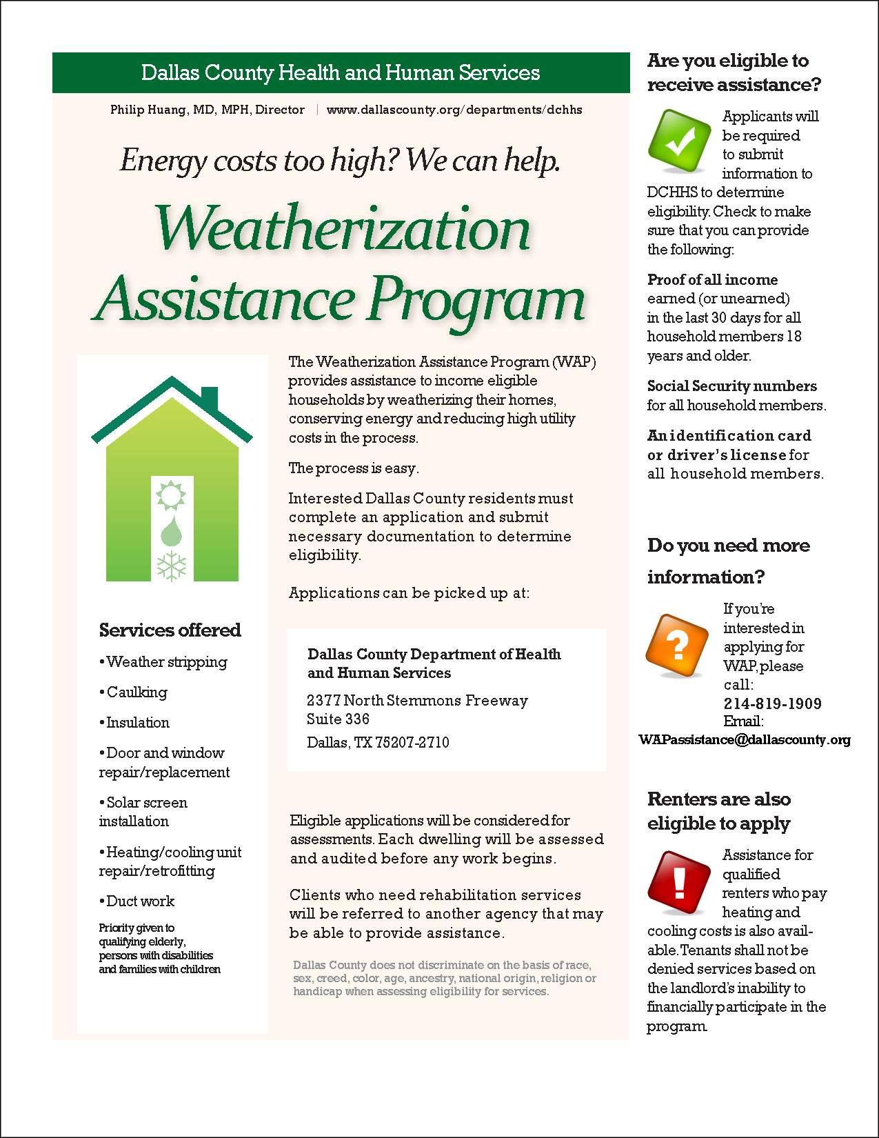 Weatherization Flyer - English