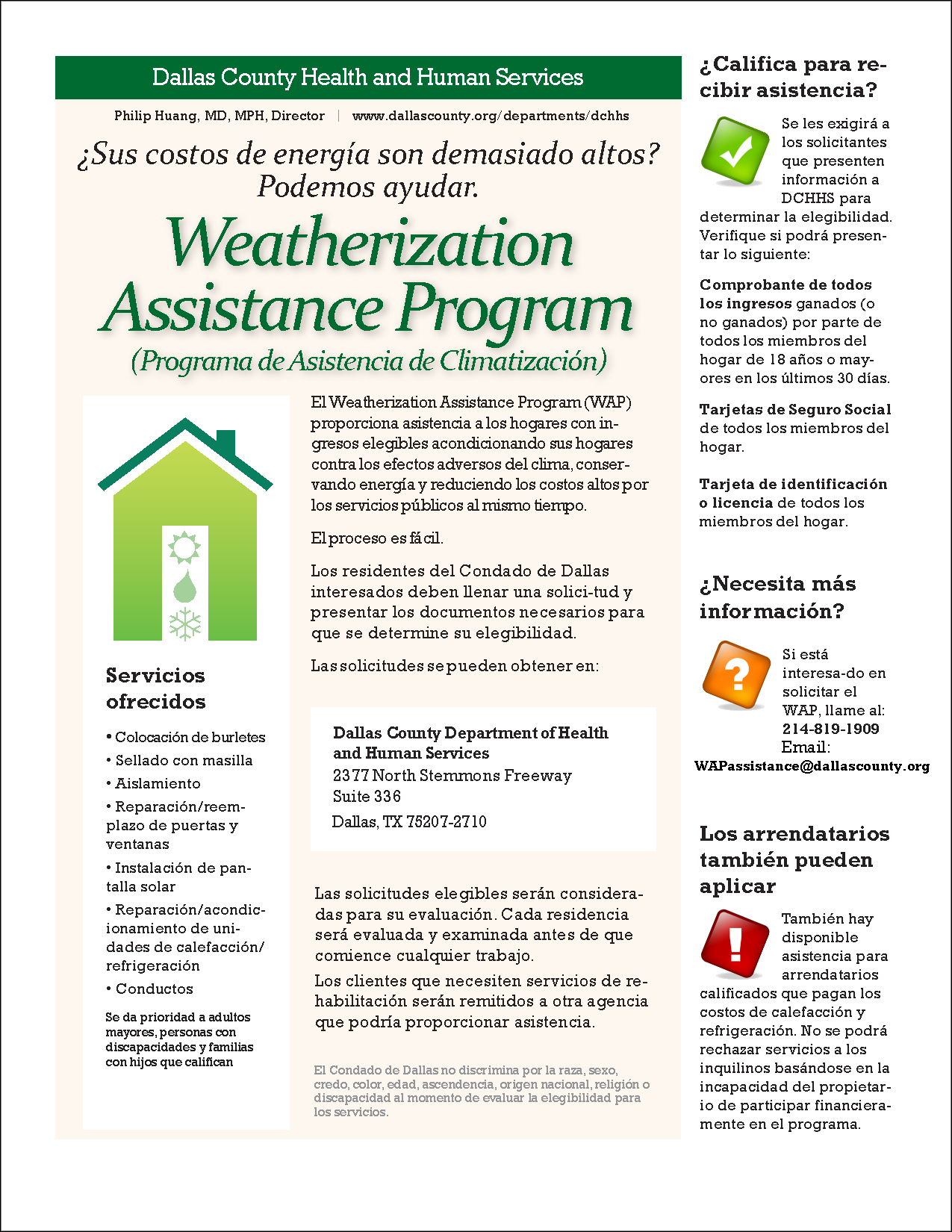 Weatherization Flyer - Spanish