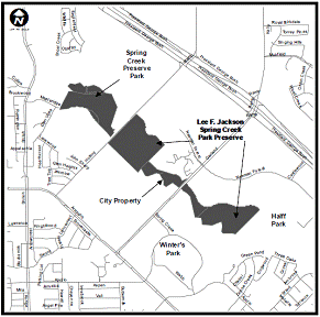 Lee F. Jackson Spring Creek Forest Preserve Map