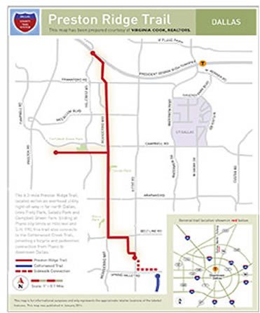 Preston Ridge Trail map